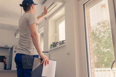 technician checking ac airflow