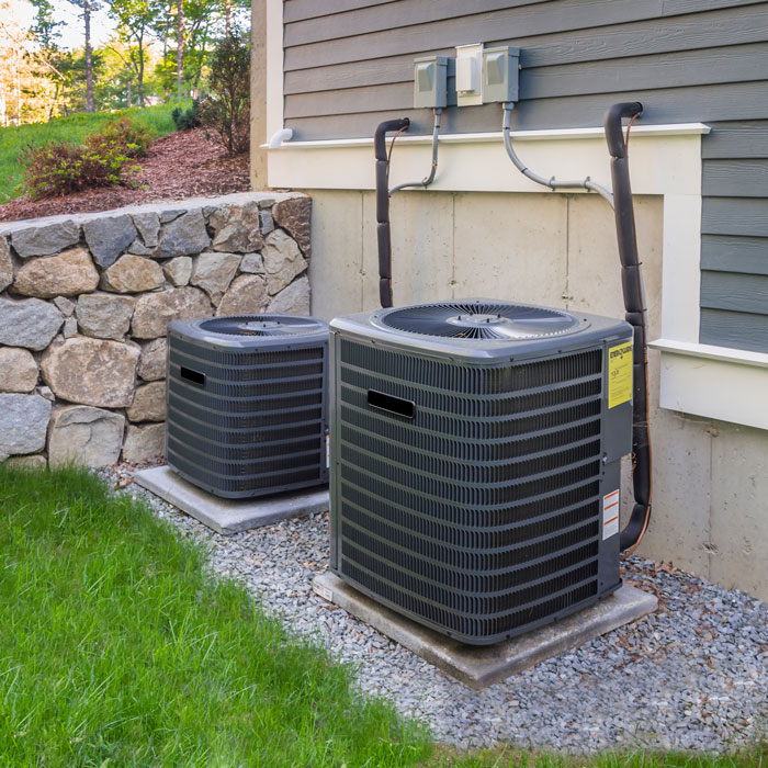 home with external a/c units